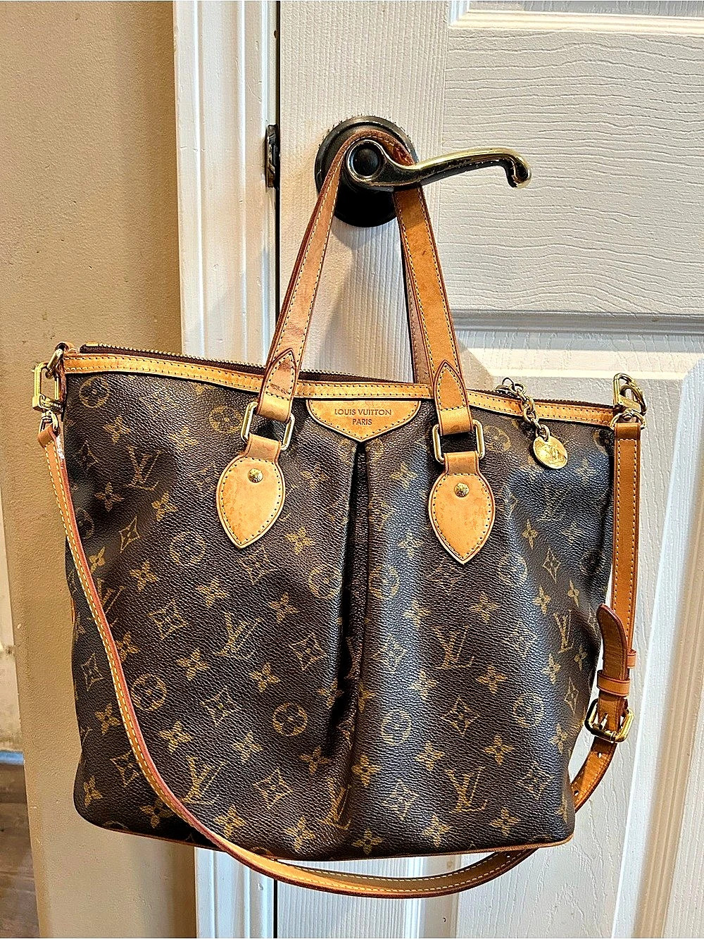 Louis Vuitton Retiro PM Monogram Canvas Tote in Brown & Tan